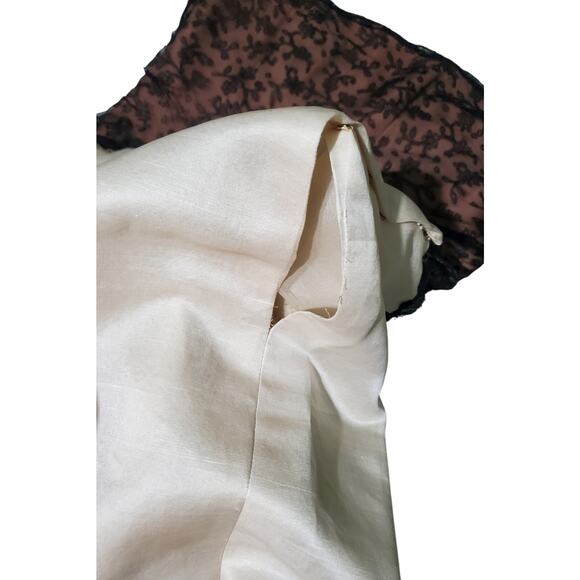 Vintage Hand Made Womens Lace Puff Skirt Evrning Gown Size Medium Feminine Boho - Picture 5 of 11